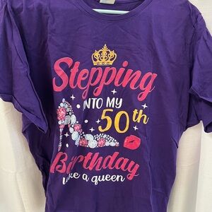 Purple Graphic 50th Bday Tshirt